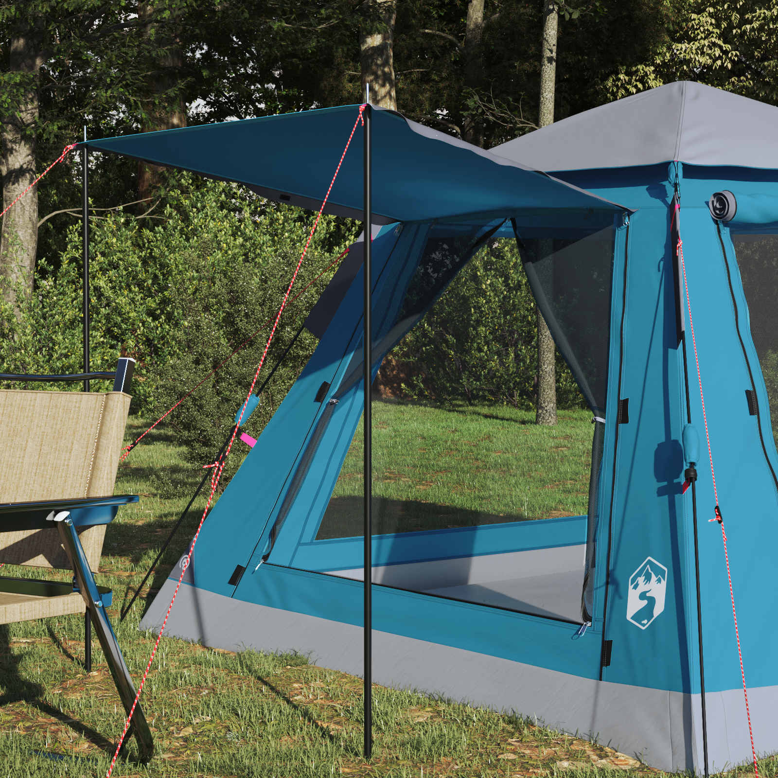 3 persona Blu Poliestere 185T
