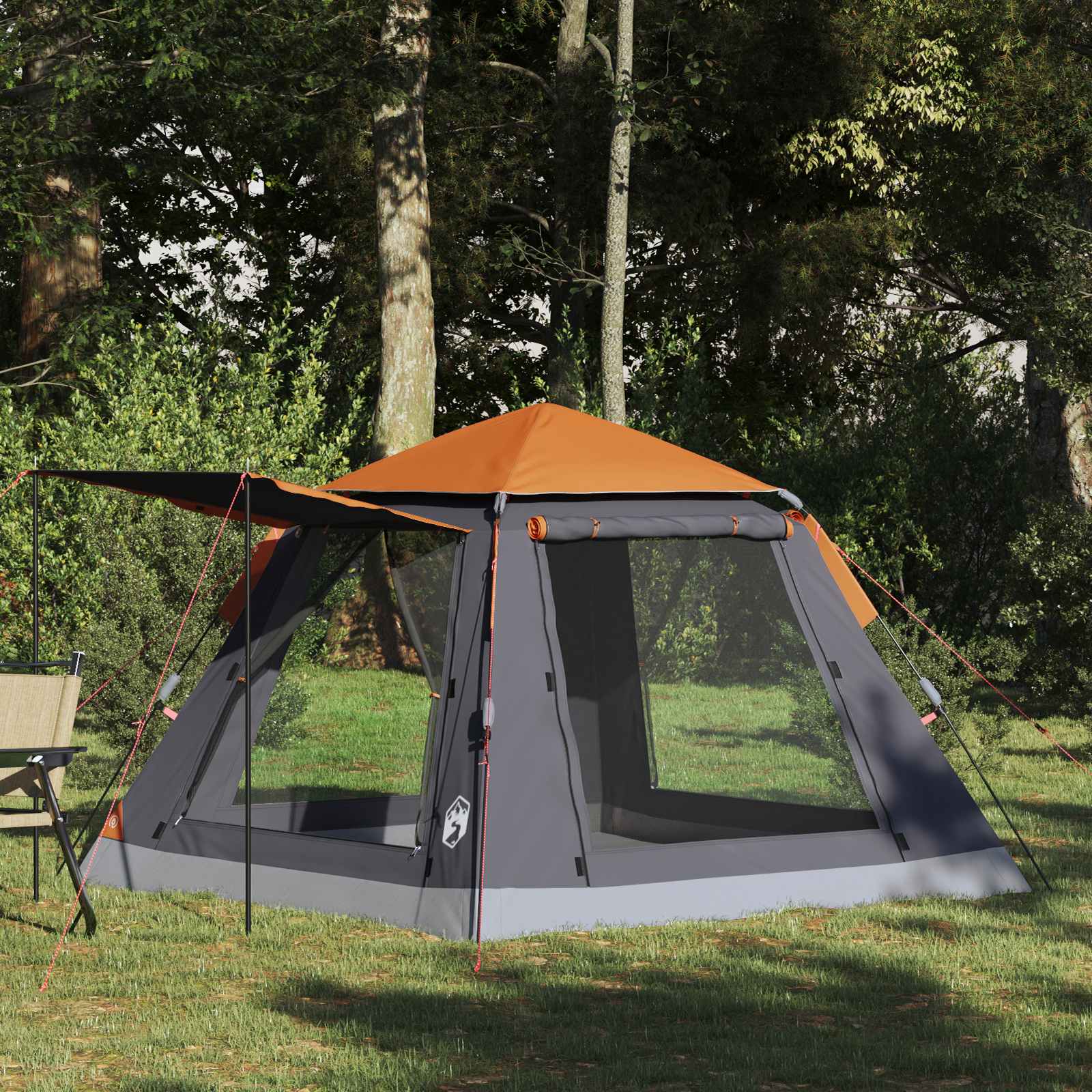 3 persona Grigio e arancione Poliestere 185T