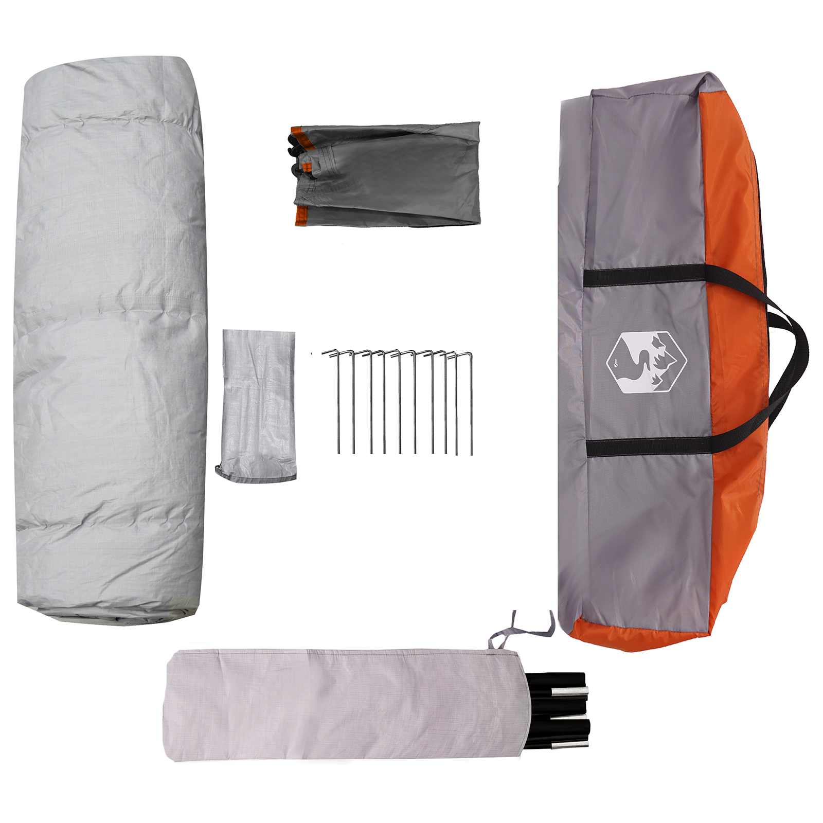 3 persona Grigio e arancione Poliestere 185T
