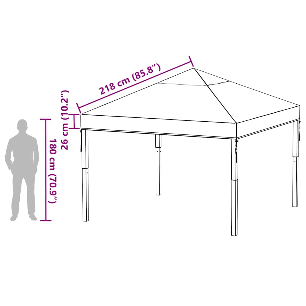 Sostituzione Copertura Gazebo 300 x 300 x 26 cm Trasparente PVC