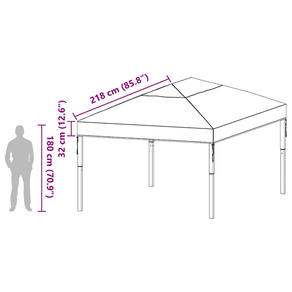 Sostituzione Copertura Gazebo 400 x 300 x 32 cm Trasparente PVC