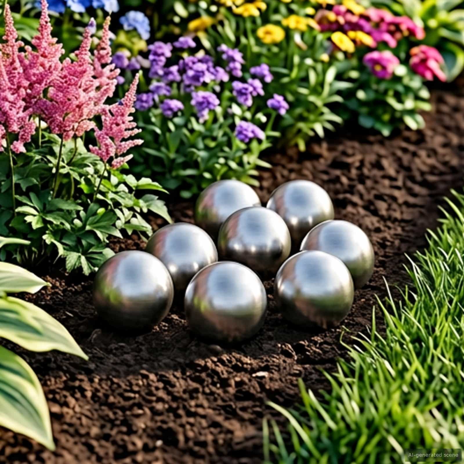 Palla Spazzolata 8 pz Ø 5 cm Argento Acciaio Inossidabile 201