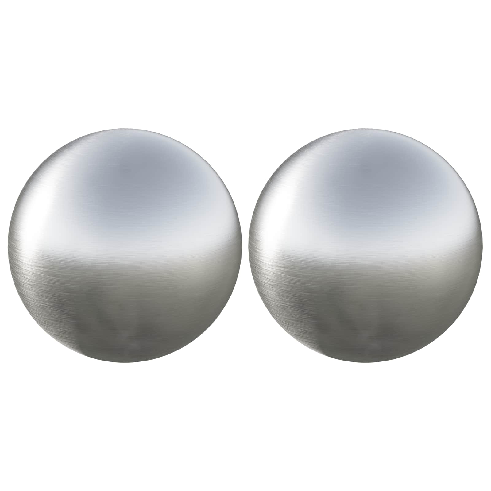Palla Spazzolata 2 pz Ø 15 cm Argento Acciaio Inossidabile 201