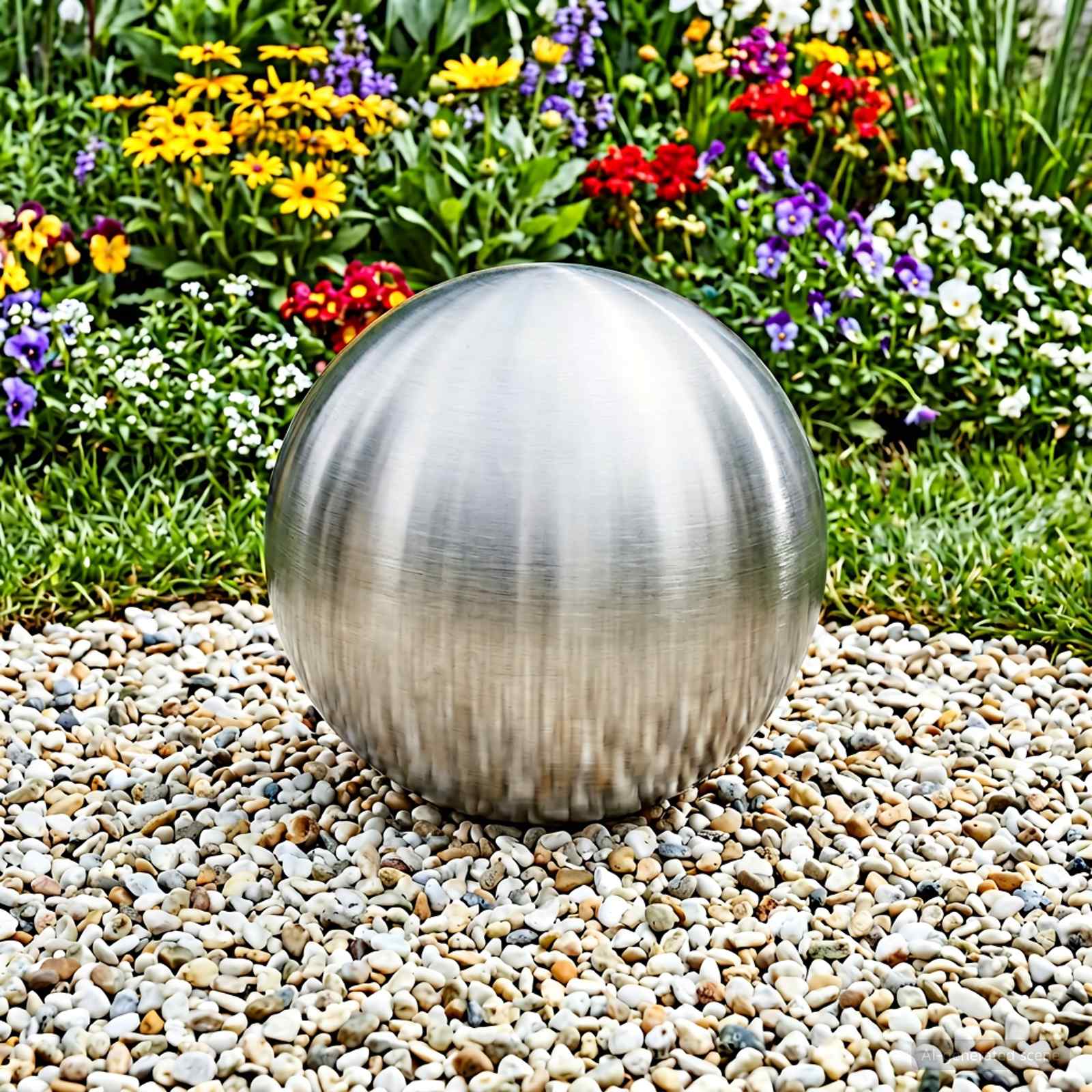 Palla Spazzolata Ø 47 cm Argento Acciaio Inossidabile 201