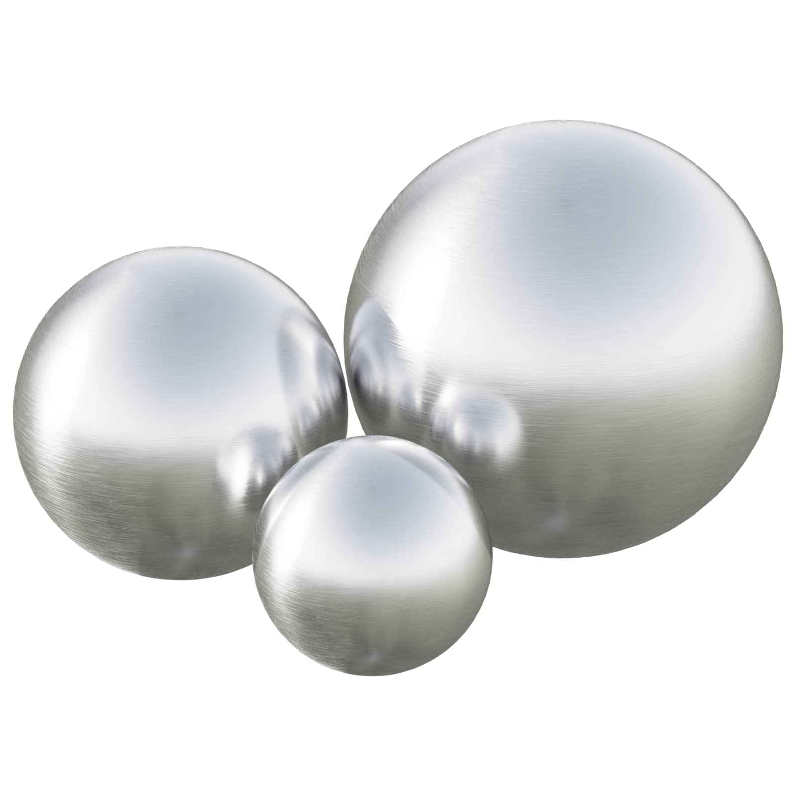 Palla Spazzolata 3 pz Ø 20 cm Argento Acciaio Inossidabile 201
