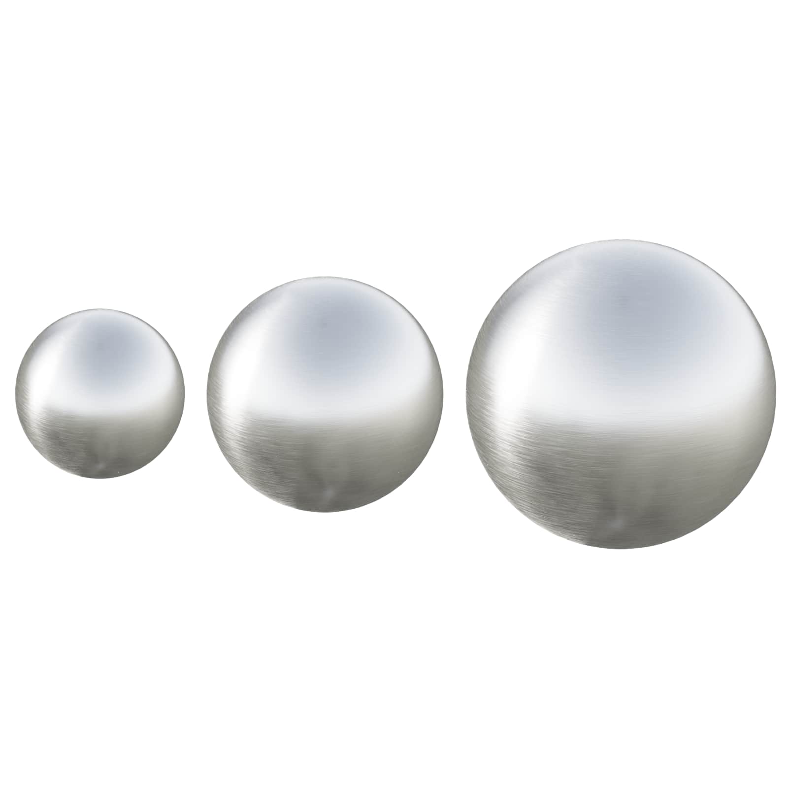 Palla Spazzolata 3 pz Ø 20 cm Argento Acciaio Inossidabile 201