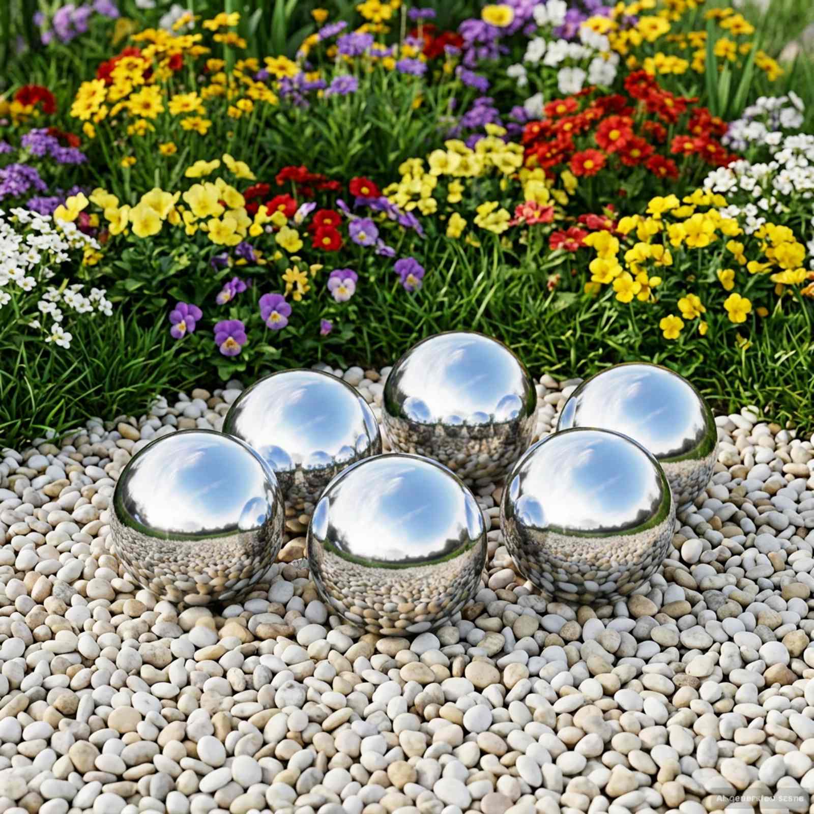 Palla a Specchio 6 pz Ø 7,5 cm Argento Acciaio Inossidabile 201