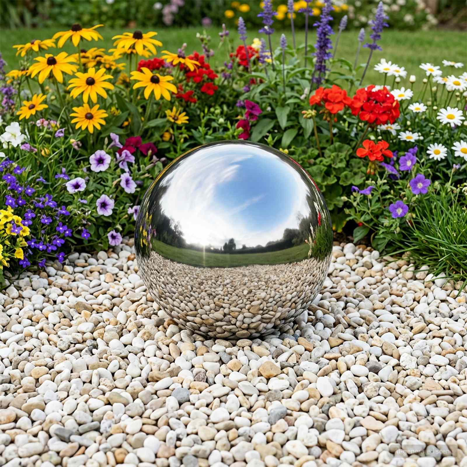 Palla a Specchio Ø 20 cm Argento Acciaio Inossidabile 201