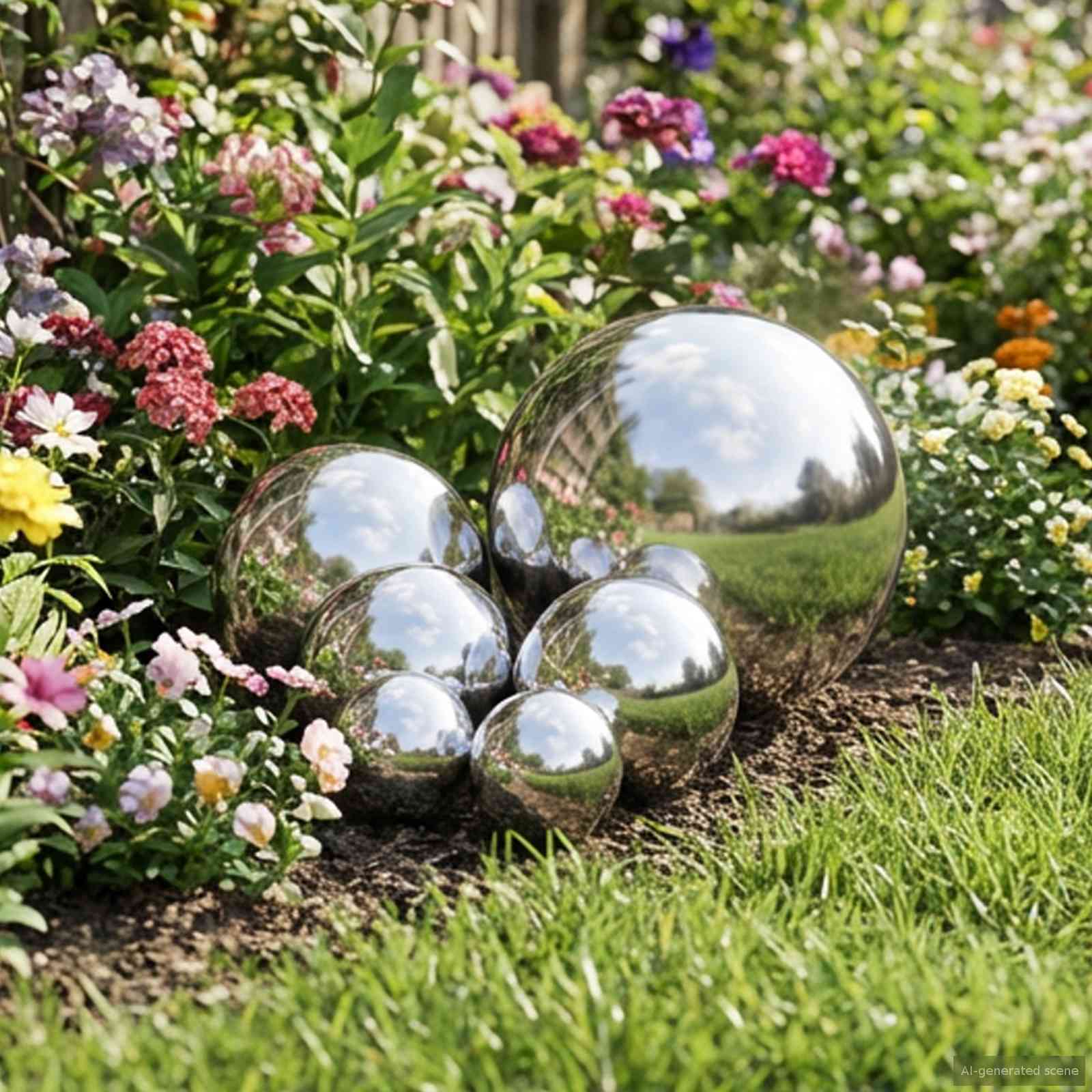 Palla a Specchio 6 pz Ø 15 cm Argento Acciaio Inossidabile 201