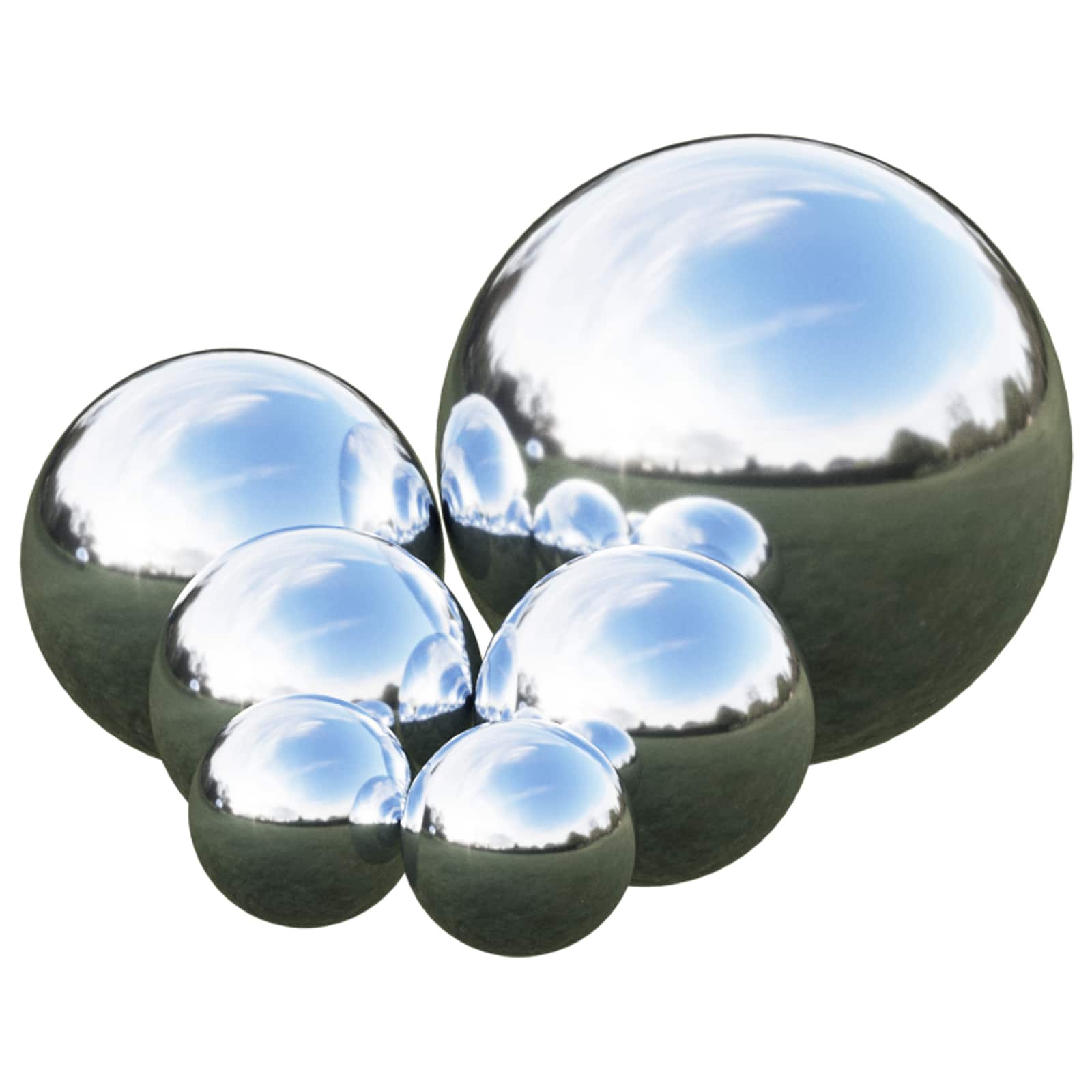 Palla a Specchio 6 pz Ø 15 cm Argento Acciaio Inossidabile 201