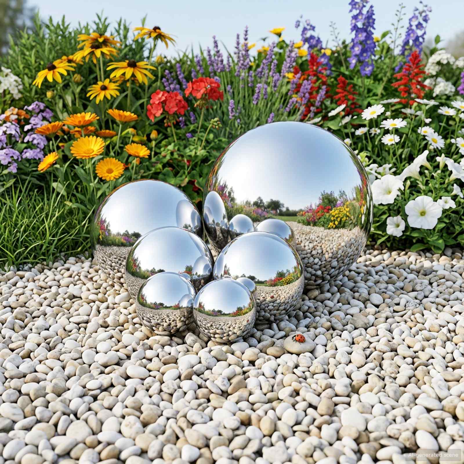 Palla a Specchio 6 pz Ø 15 cm Argento Acciaio Inossidabile 201