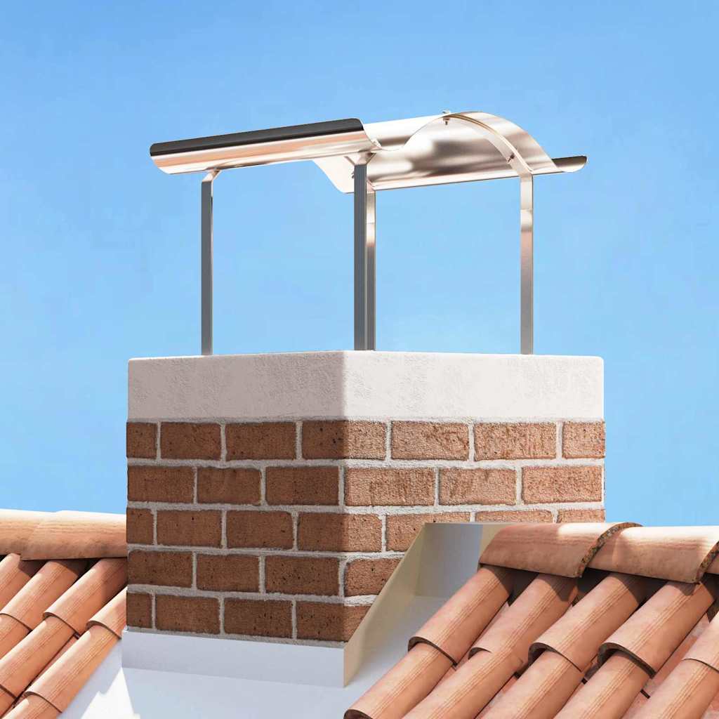 Cappello per Camino Argento 59,5 x 50 x 36,5 cm Acciaio Inox