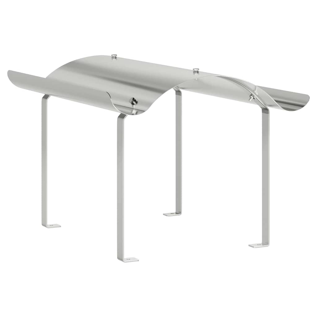 Cappello per Camino Argento 59,5 x 50 x 36,5 cm Acciaio Inox