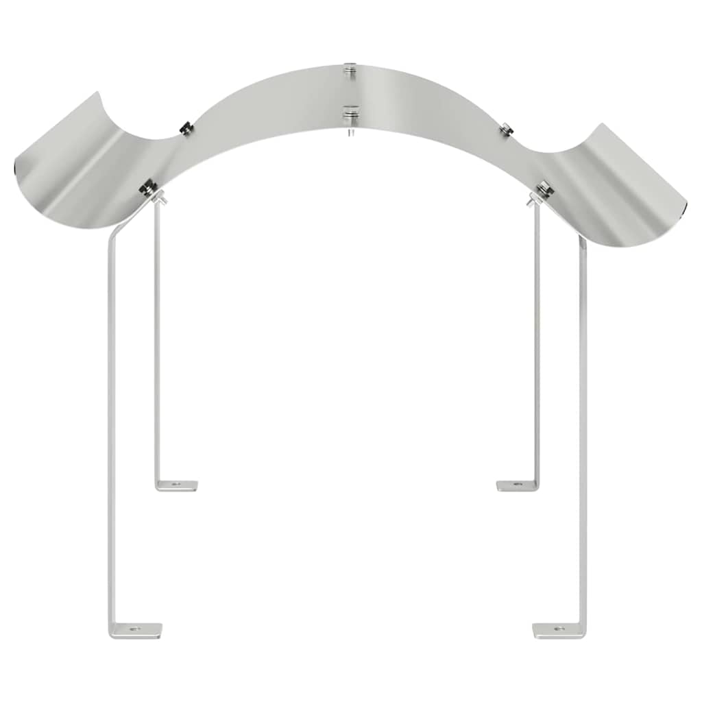 Cappello per Camino Argento 59,5 x 50 x 36,5 cm Acciaio Inox