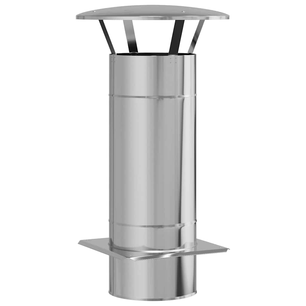 Estensione Camino Argento 35 x 35 x 65 cm Acciaio inossidabile