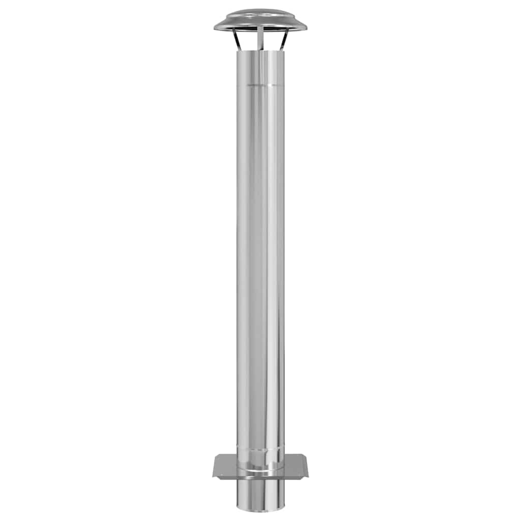 Estensione Camino Argento 25 x 25 x 132 cm Acciaio inox