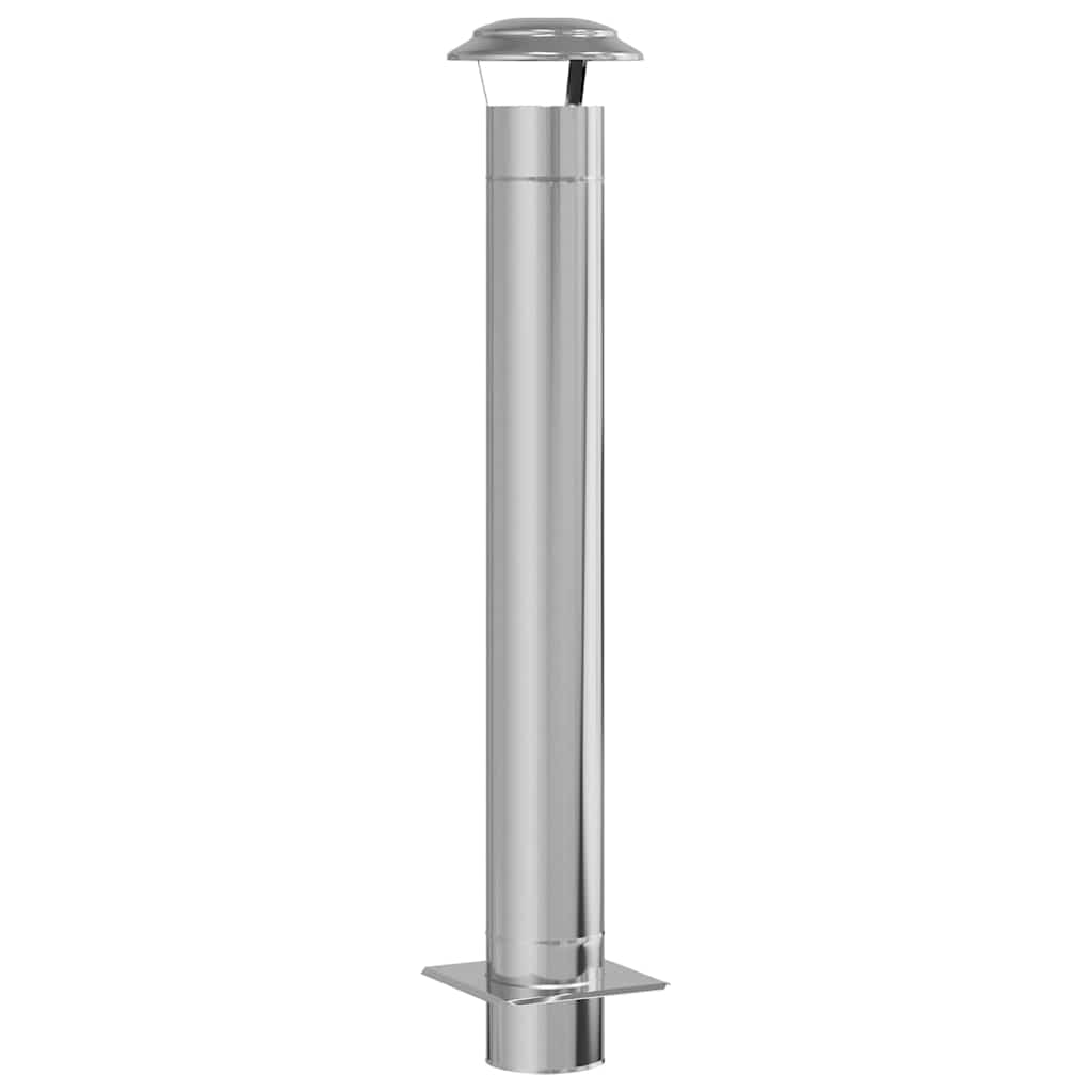 Estensione Camino Argento 25 x 25 x 132 cm Acciaio inox