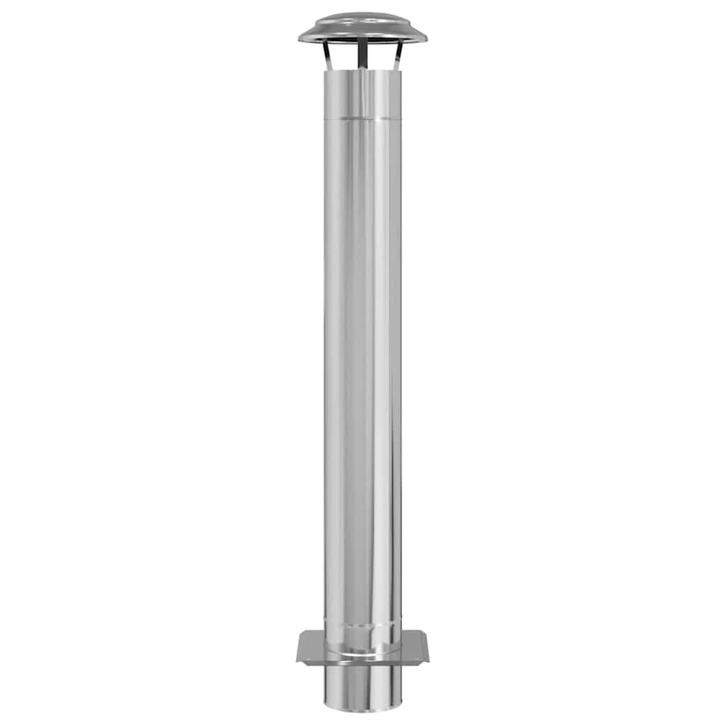 Estensione Camino Argento 25 x 25 x 132 cm Acciaio inox