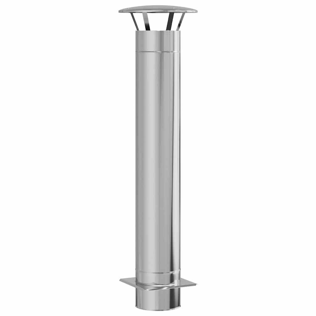 Estensione Camino Argento 35 x 35 x 132 cm Acciaio inox