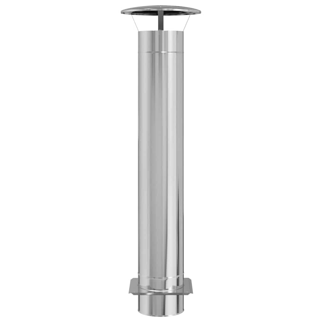 Estensione Camino Argento 35 x 35 x 132 cm Acciaio inox