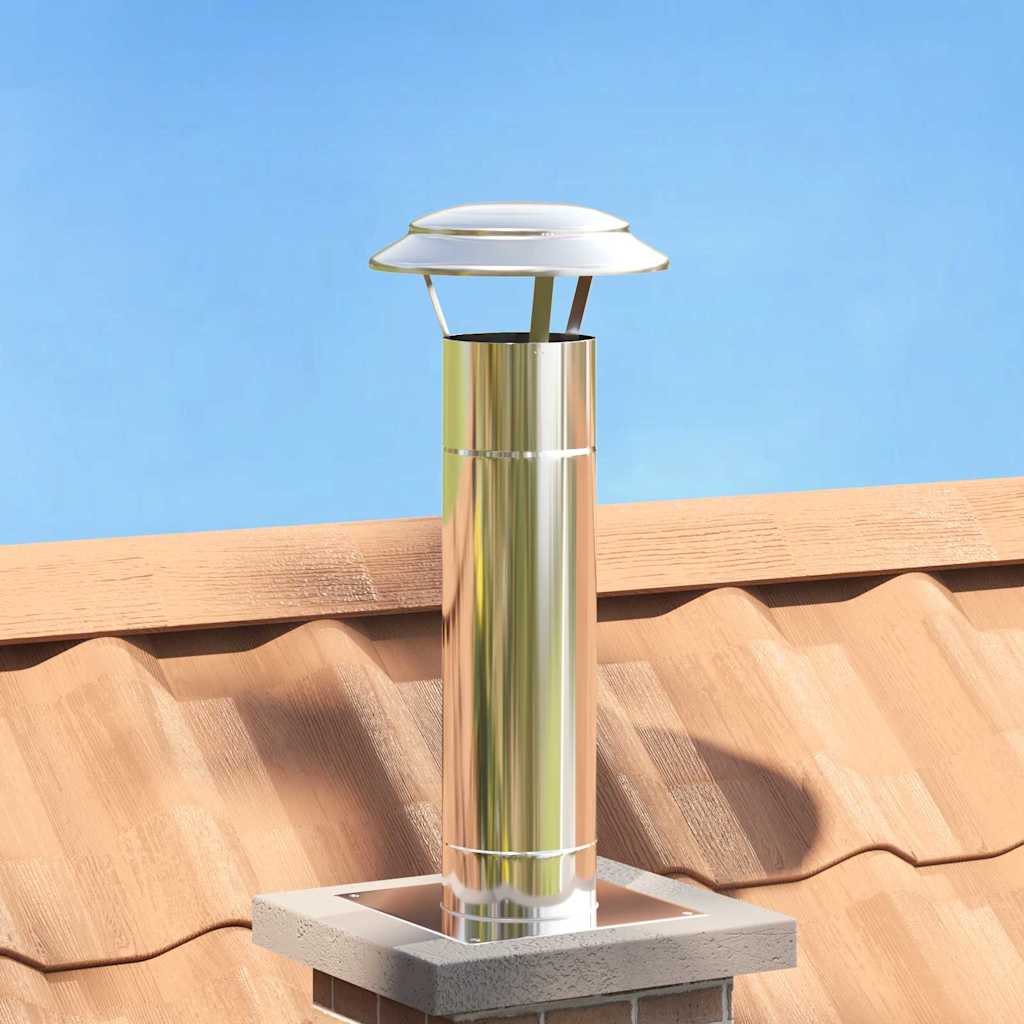 Copertura per Camino Argento 25 x 25 x 20 cm Acciaio Inox