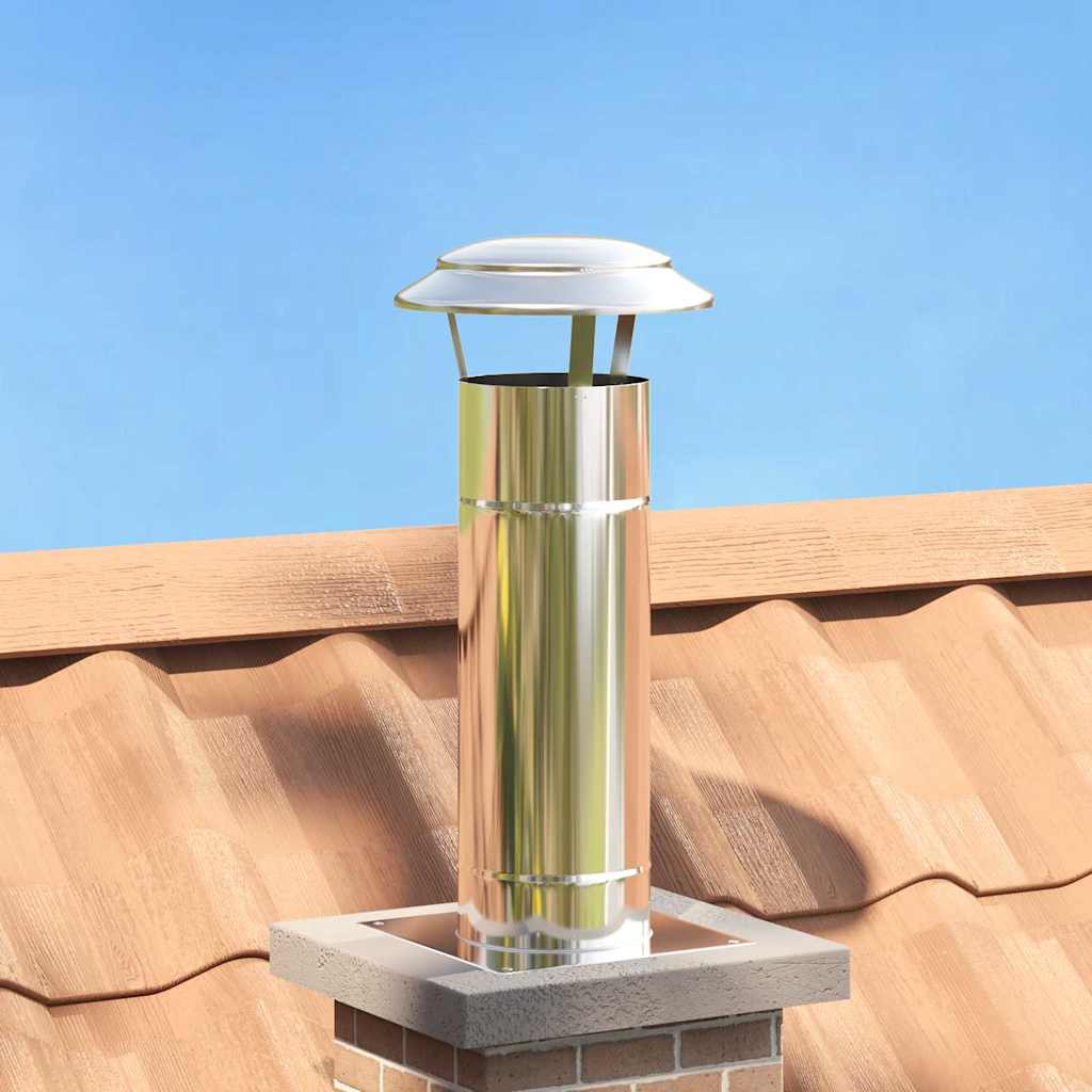 Copertura per Camino Argento 25 x 25 x 20 cm Acciaio Inox