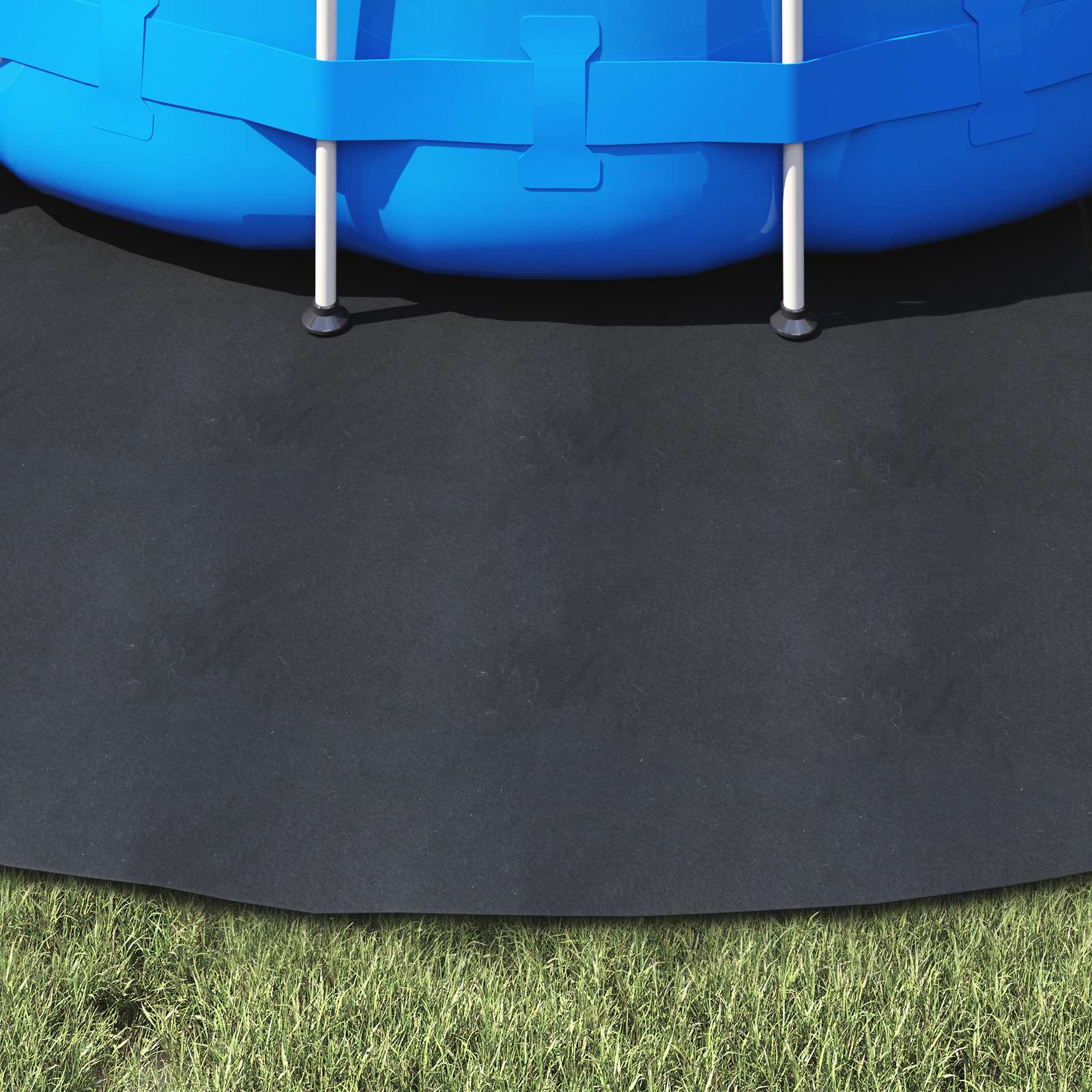 Telo per Fondo Piscina Ø 306 cm (1 mm) Rotondo Nero