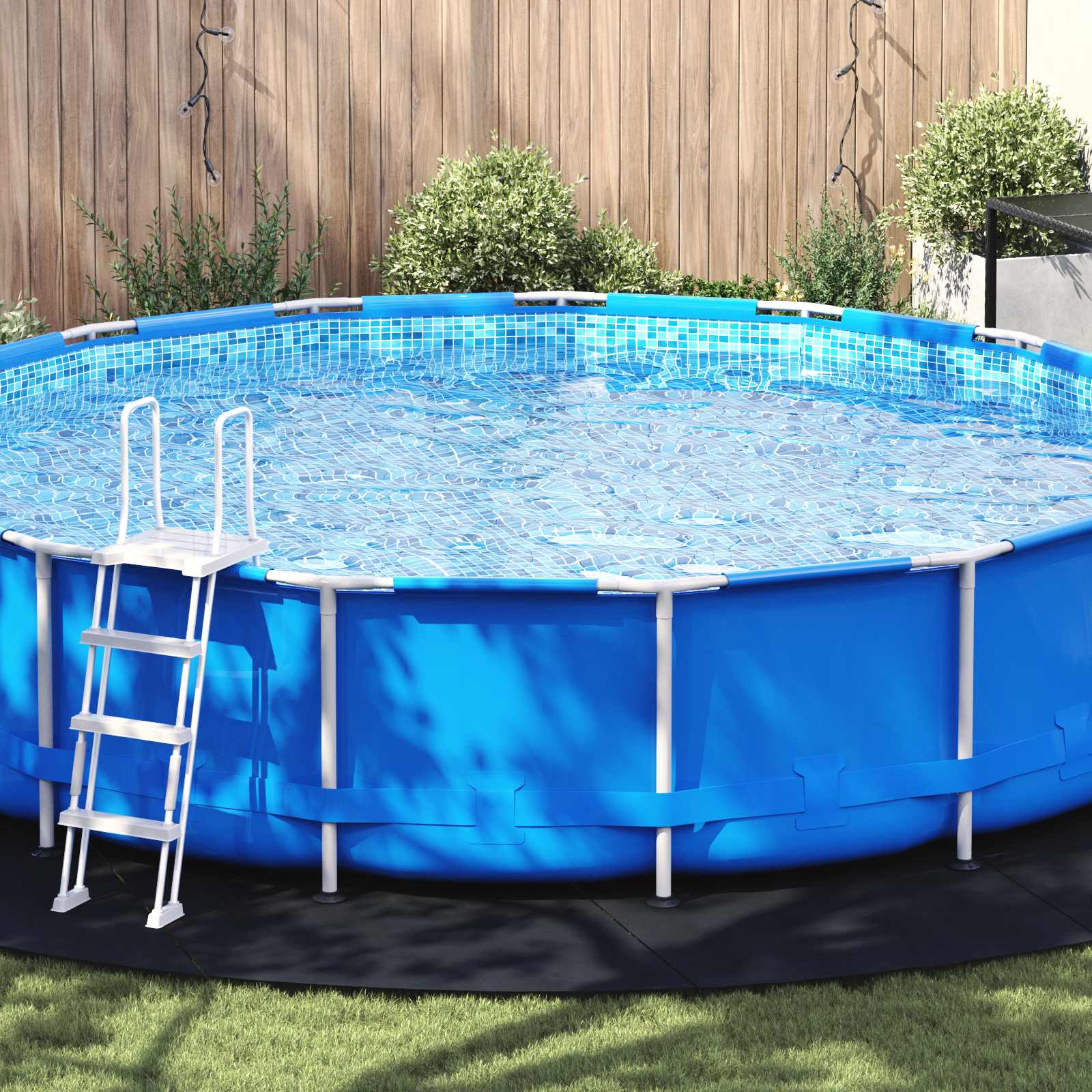 Telo per Fondo Piscina Ø 610 cm (1 mm) Rotondo Nero