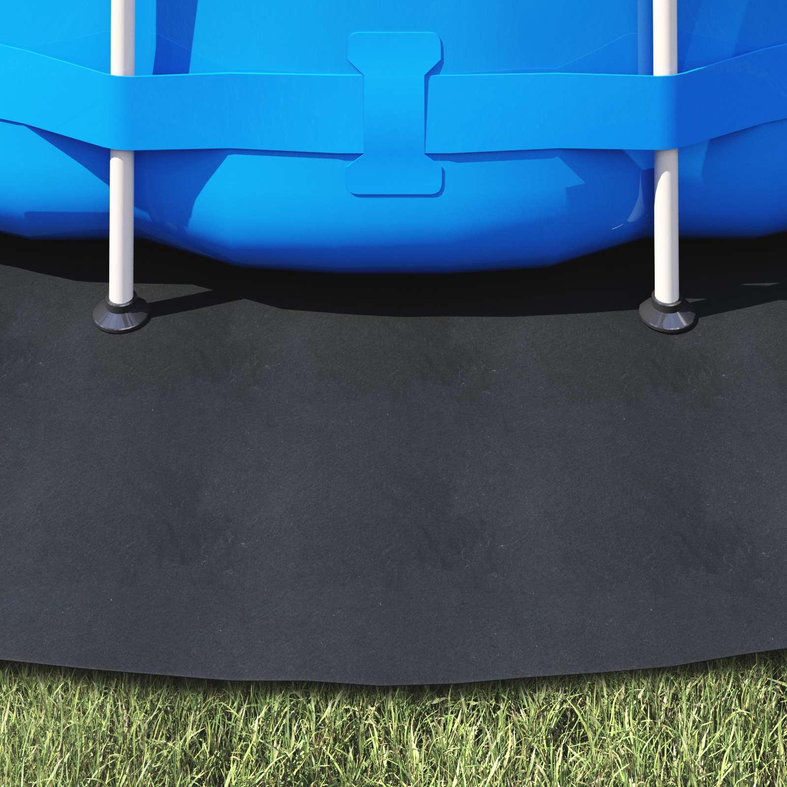 Telo per Fondo Piscina Ø 396 cm (2 mm) Rotondo Nero