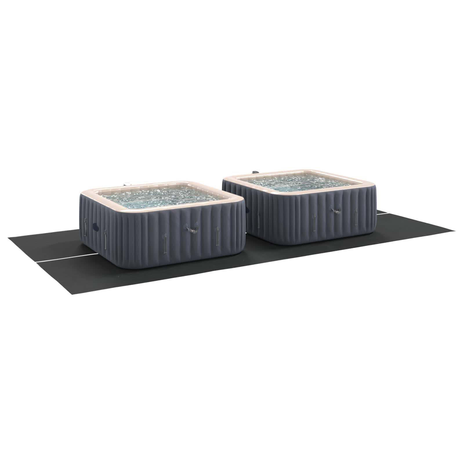 Telo per Fondo Piscina 500 x 250 x 0,1 cm Rettangolare Nero