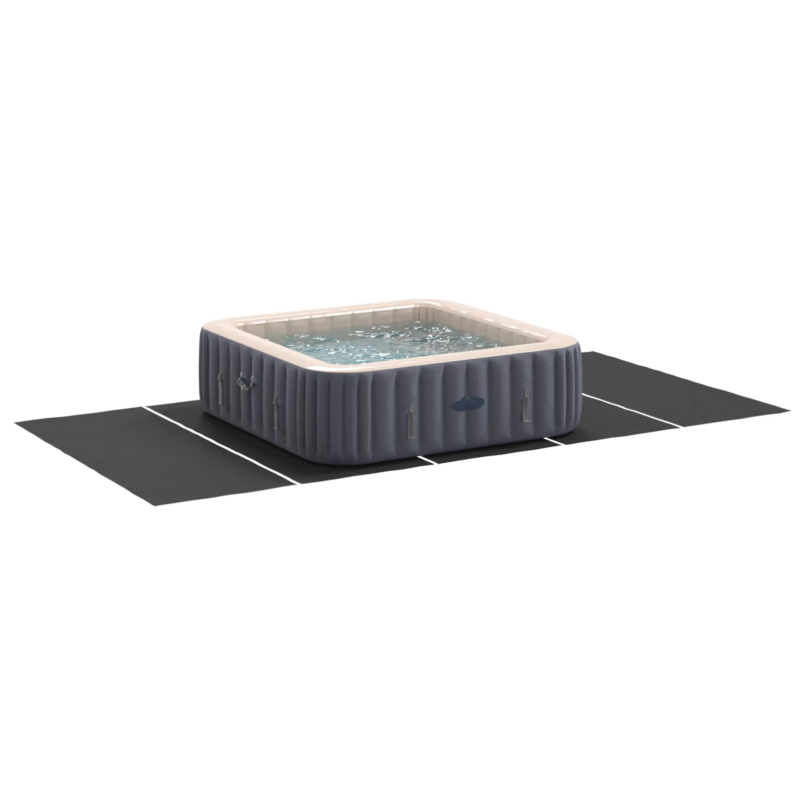 Telo per Fondo Piscina 550 x 280 x 0,1 cm Rettangolare Nero