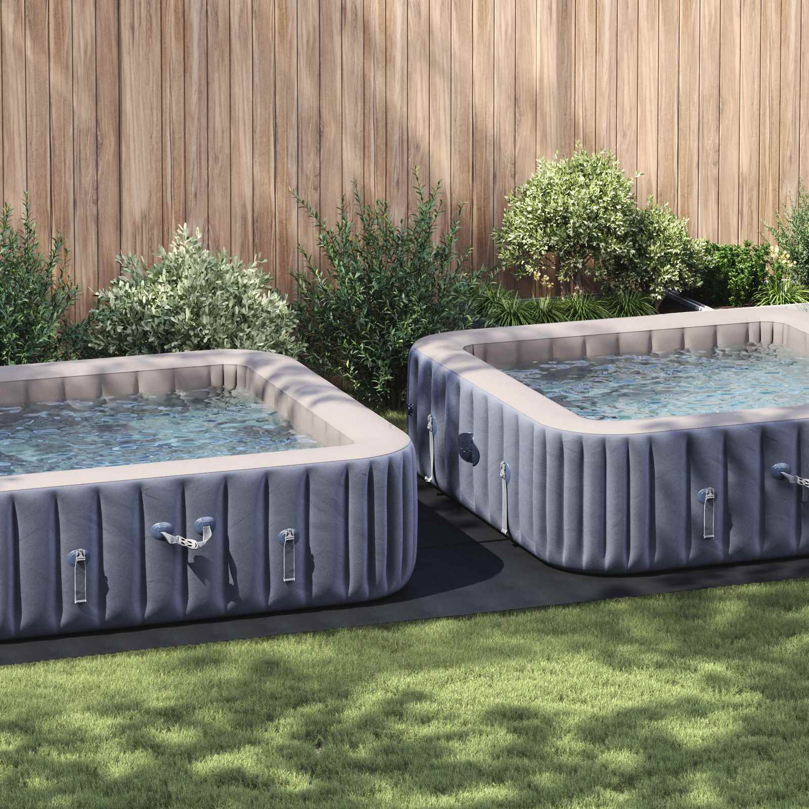 Telo per Fondo Piscina 640 x 321 x 0,1 cm Rettangolare Nero
