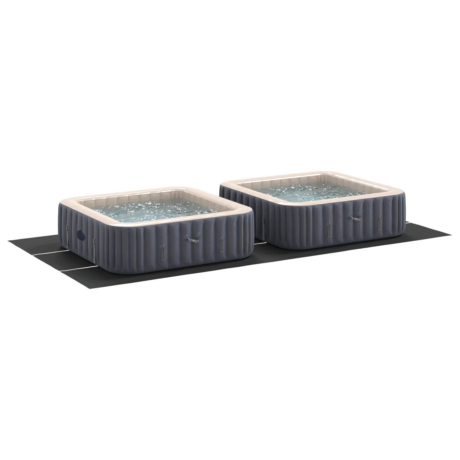 Telo per Fondo Piscina 640 x 321 x 0,1 cm Rettangolare Nero