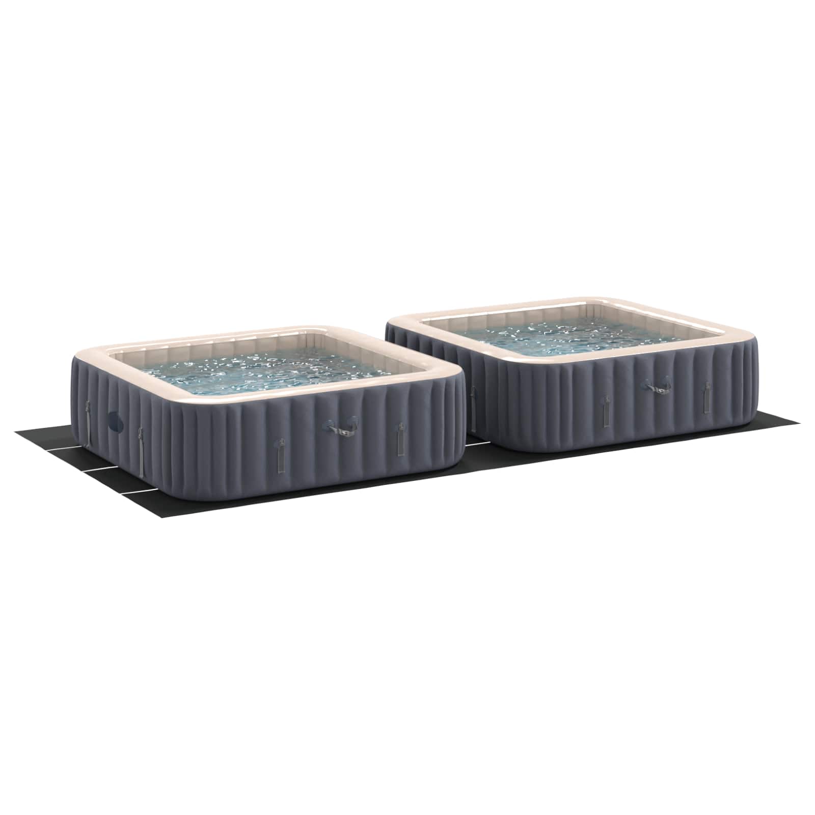 Telo per Fondo Piscina 820 x 420 x 0,1 cm Rettangolare Nero