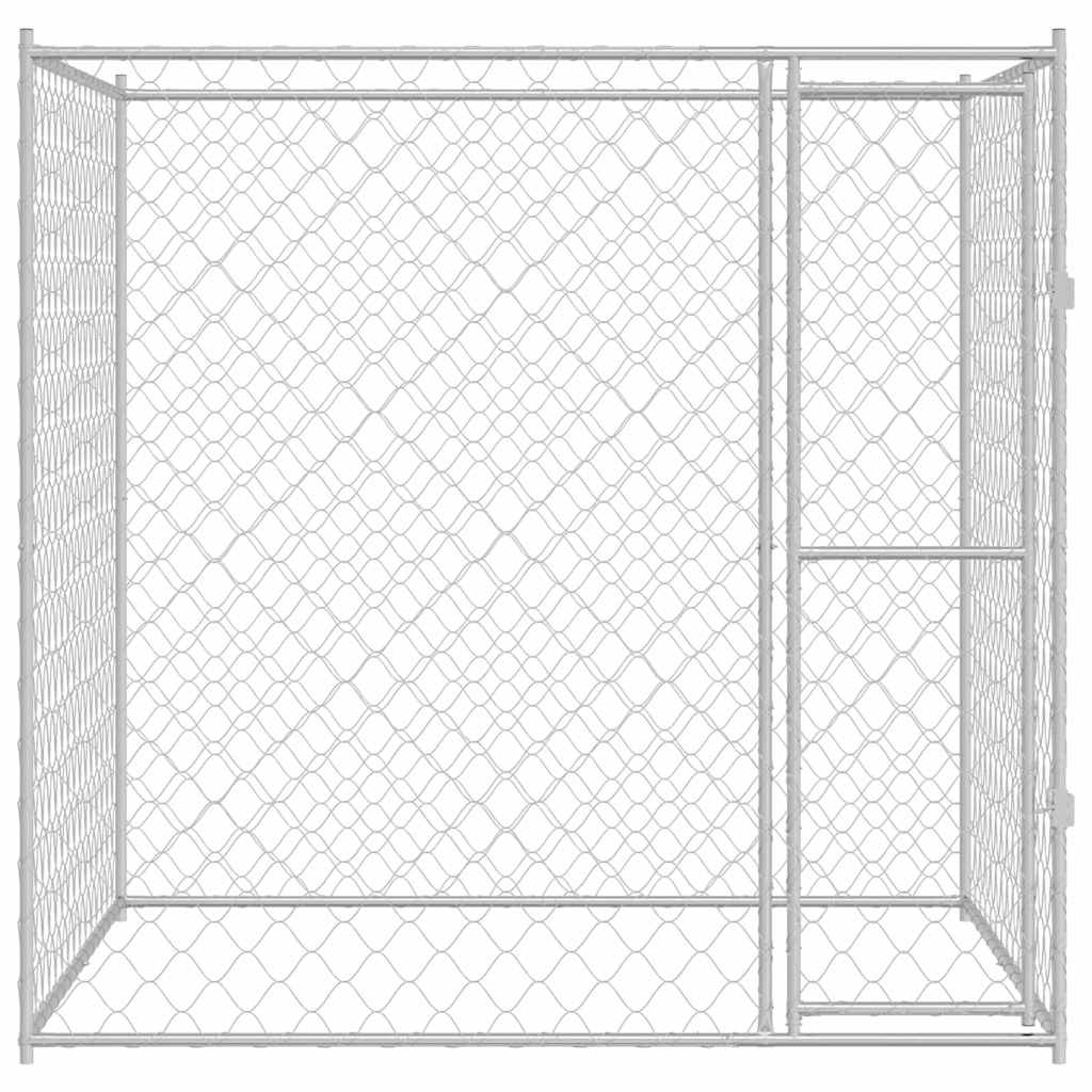Gabbia per cani Argento 200 x 200 x 200 cm Acciaio zincato