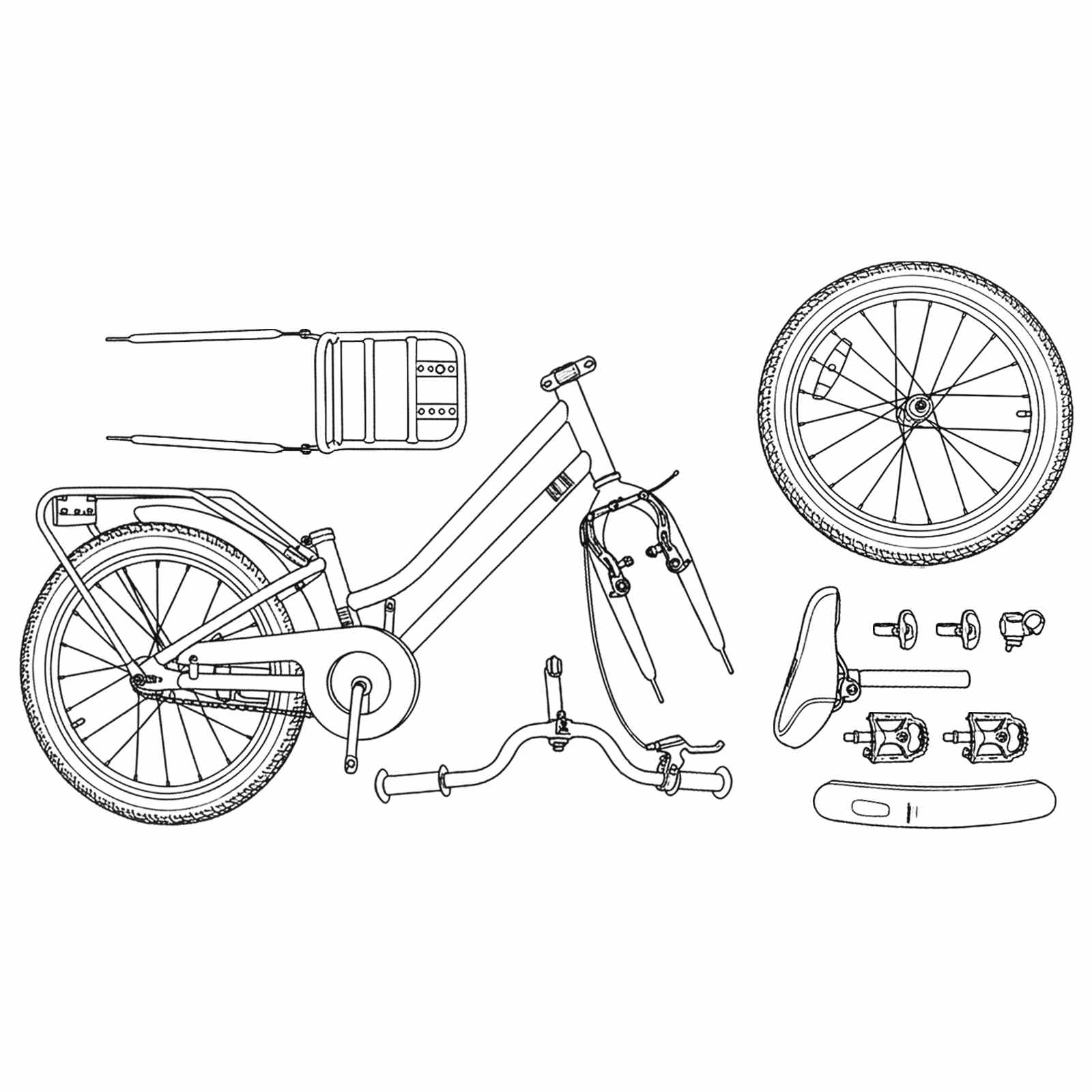 Bicicletta per Bambini 18 Pollici per bambini dai 5 ai 7 anni