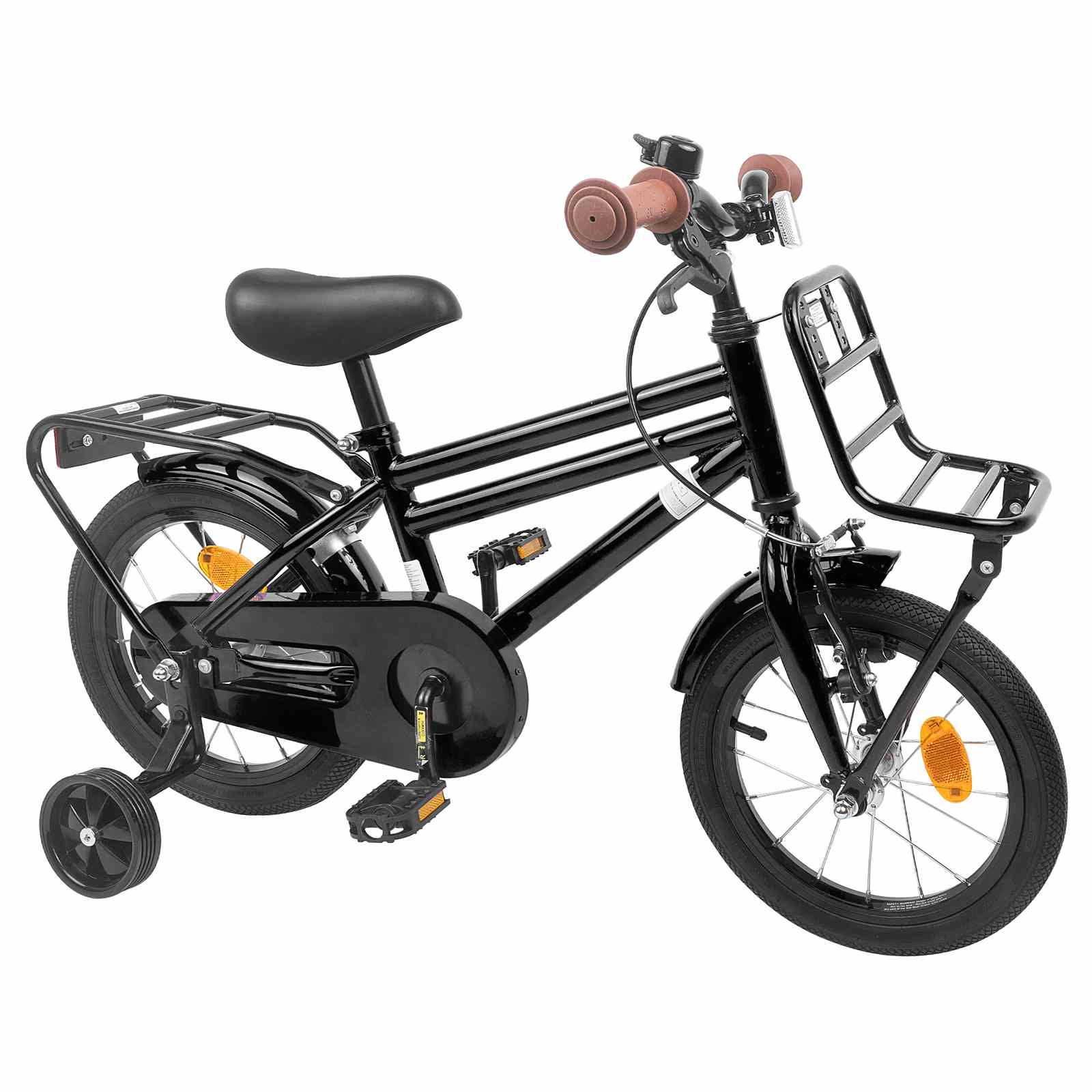 Bicicletta per Bambini 12 Pollici per bambini di 2-4 anni Nero