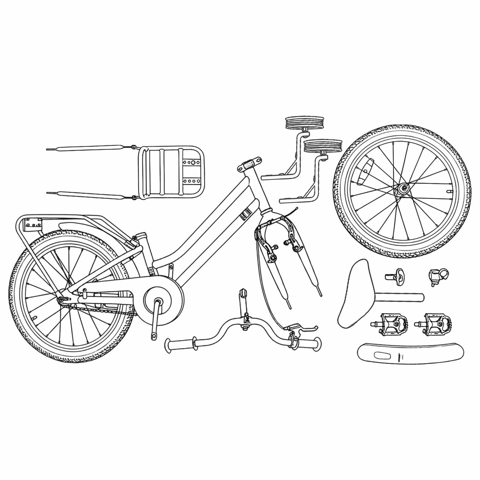 Bicicletta per Bambini 14 Pollici per bambini da 3 a 5 anni
