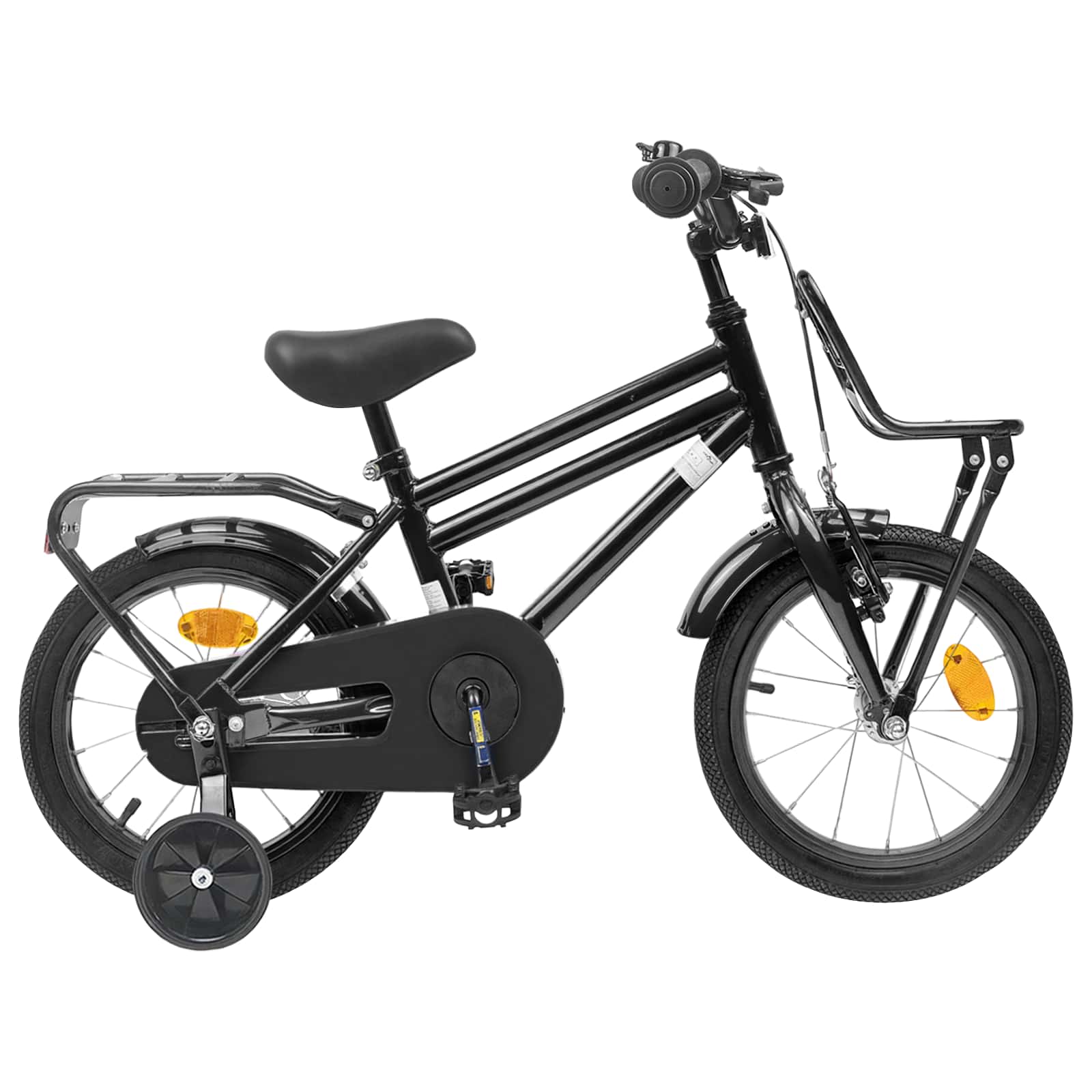 Bicicletta per Bambini 12 Pollici per bambini di 2-4 anni Nero