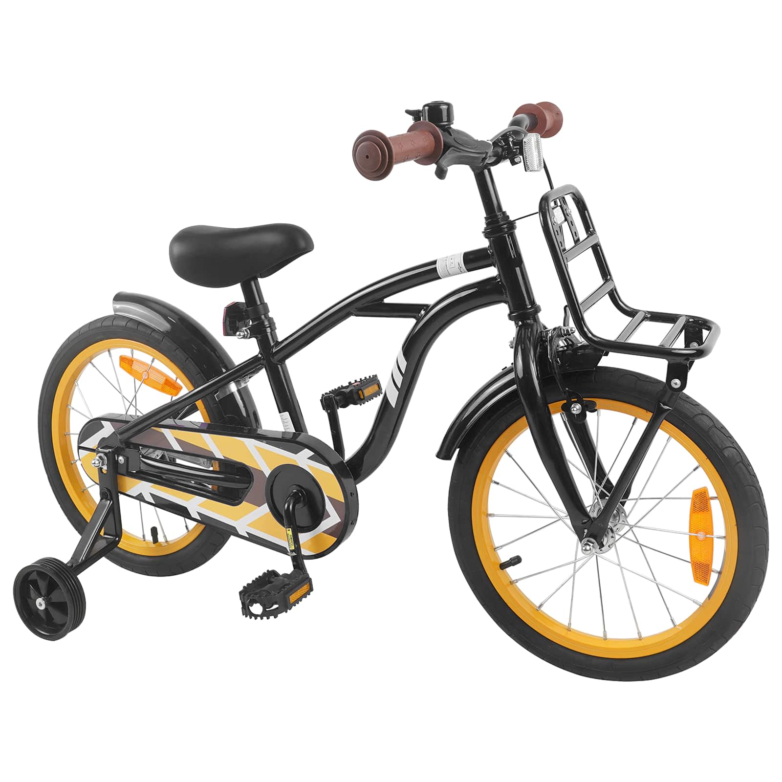 Bicicletta per Bambini 16 Pollici per bambini di 4-6 anni Nero