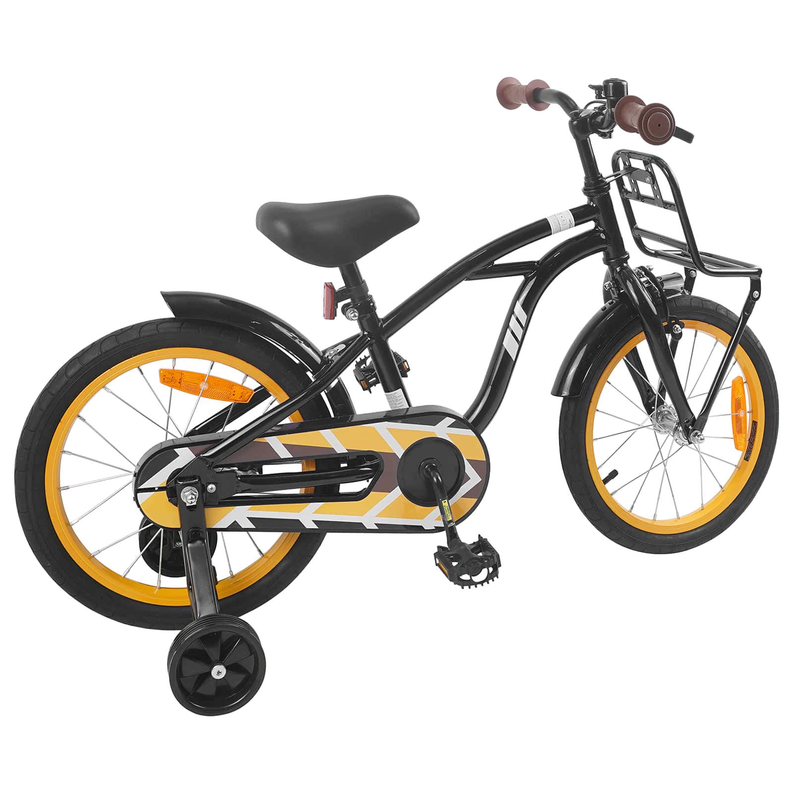 Bicicletta per Bambini 16 Pollici per bambini di 4-6 anni Nero