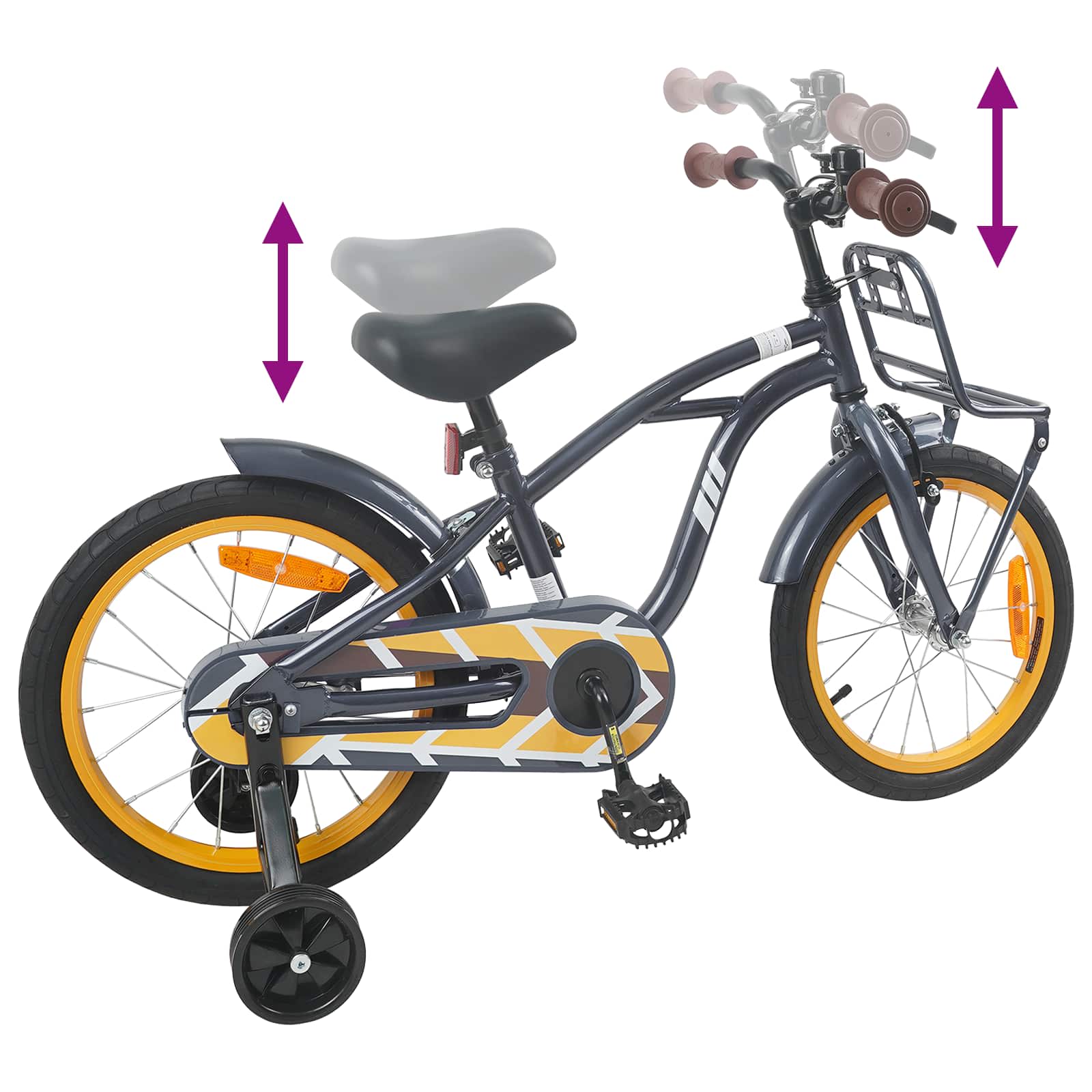 Bicicletta per Bambini 16 Pollici per bambini di 4-6 anni