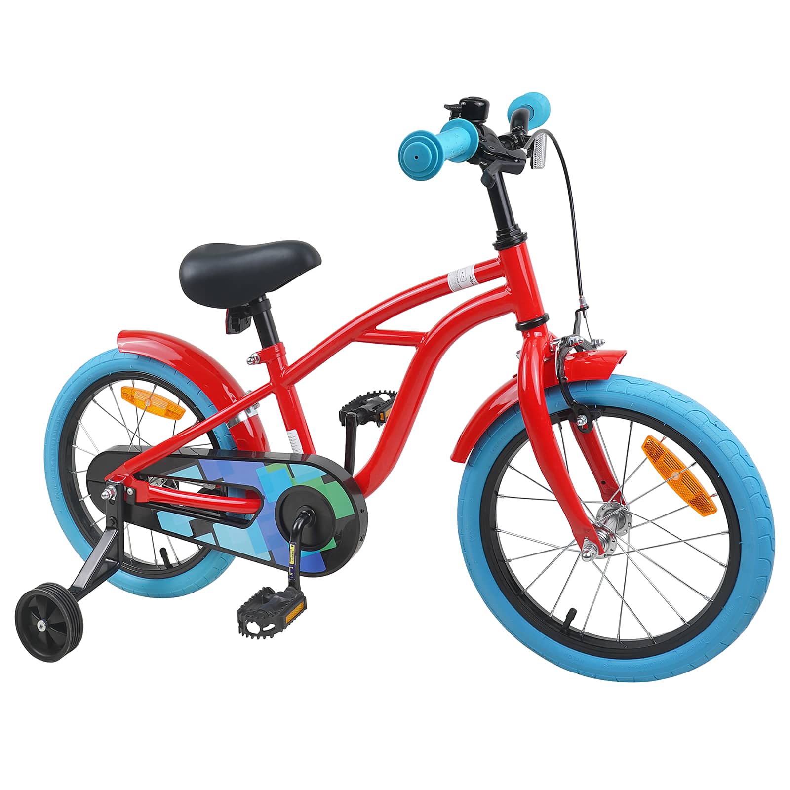 Bicicletta per Bambini 16 Pollici per bambini di 4-6 anni Rosso