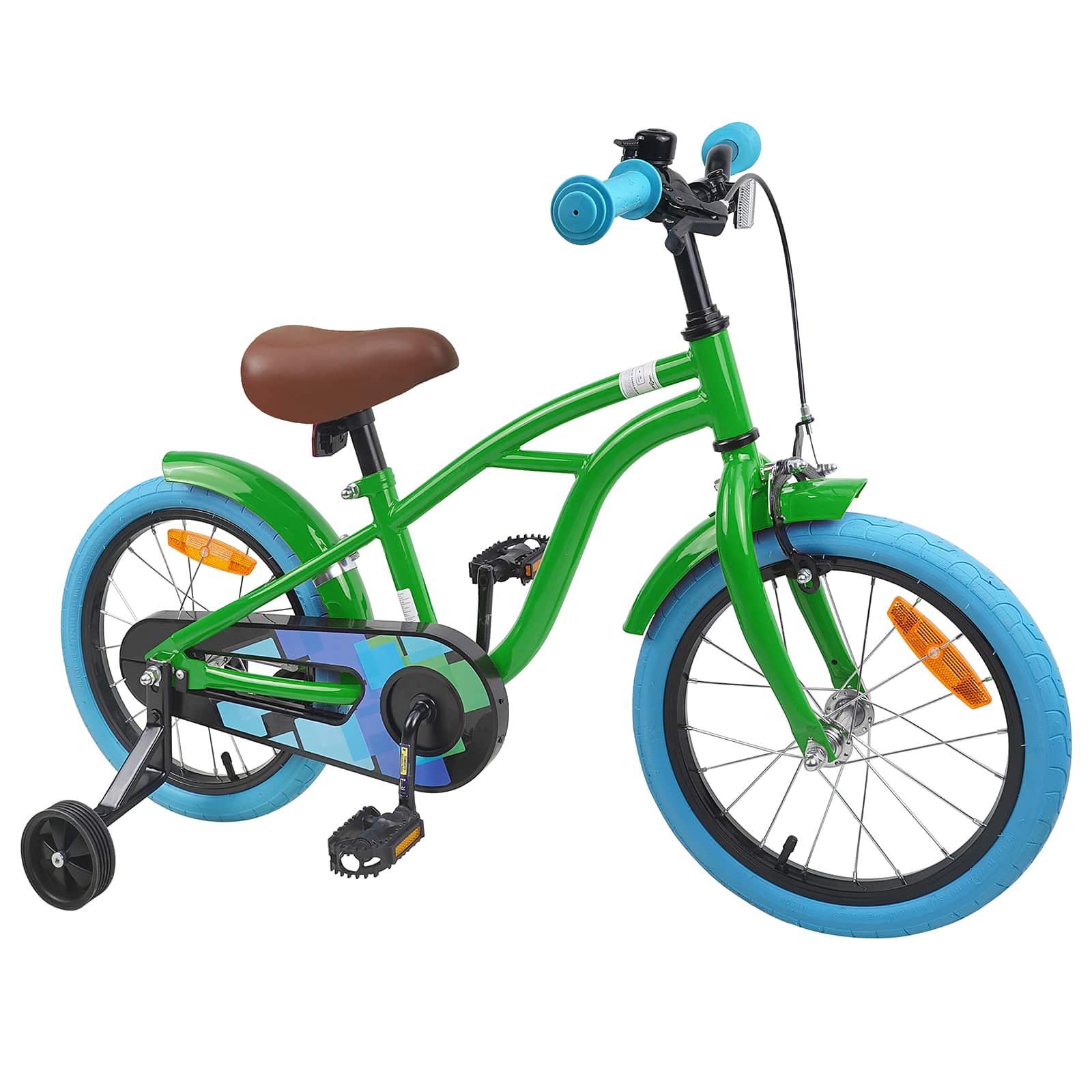 Bicicletta per Bambini 16 Pollici per bambini di 4-6 anni Verde