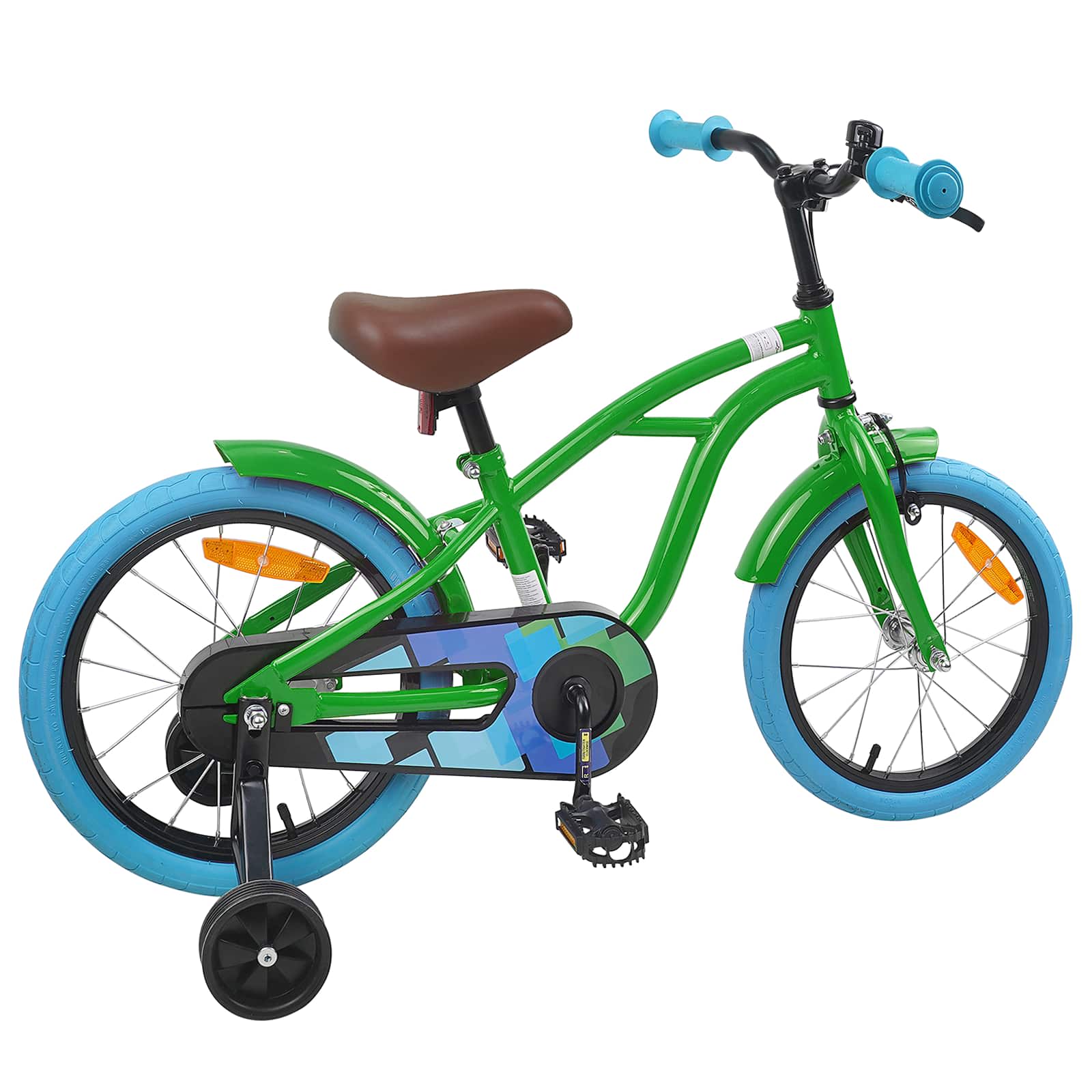 Bicicletta per Bambini 16 Pollici per bambini di 4-6 anni Verde