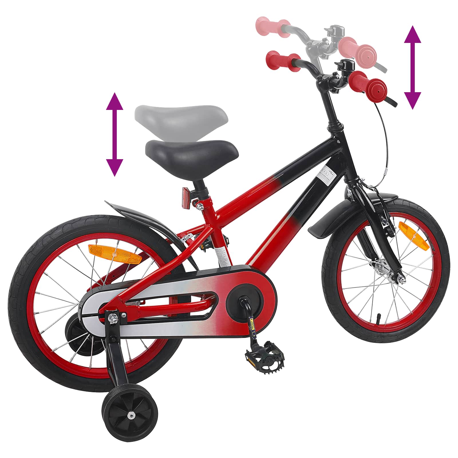 Bicicletta per Bambini 16 Pollici per bambini di 4-6 anni