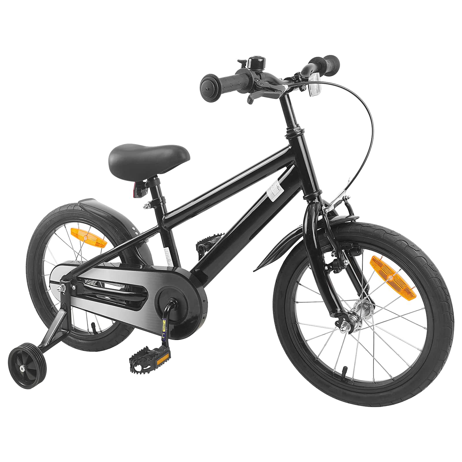 Bicicletta per Bambini 16 Pollici per bambini di 4-6 anni Nero
