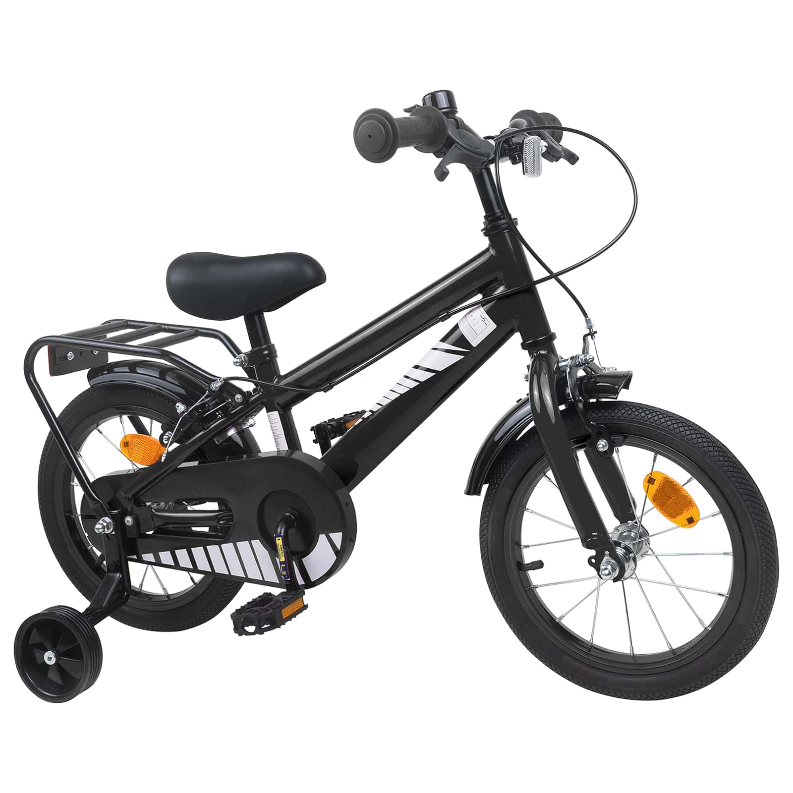 Bicicletta per Bambini 12 Pollici per bambini di 2-4 anni Nero