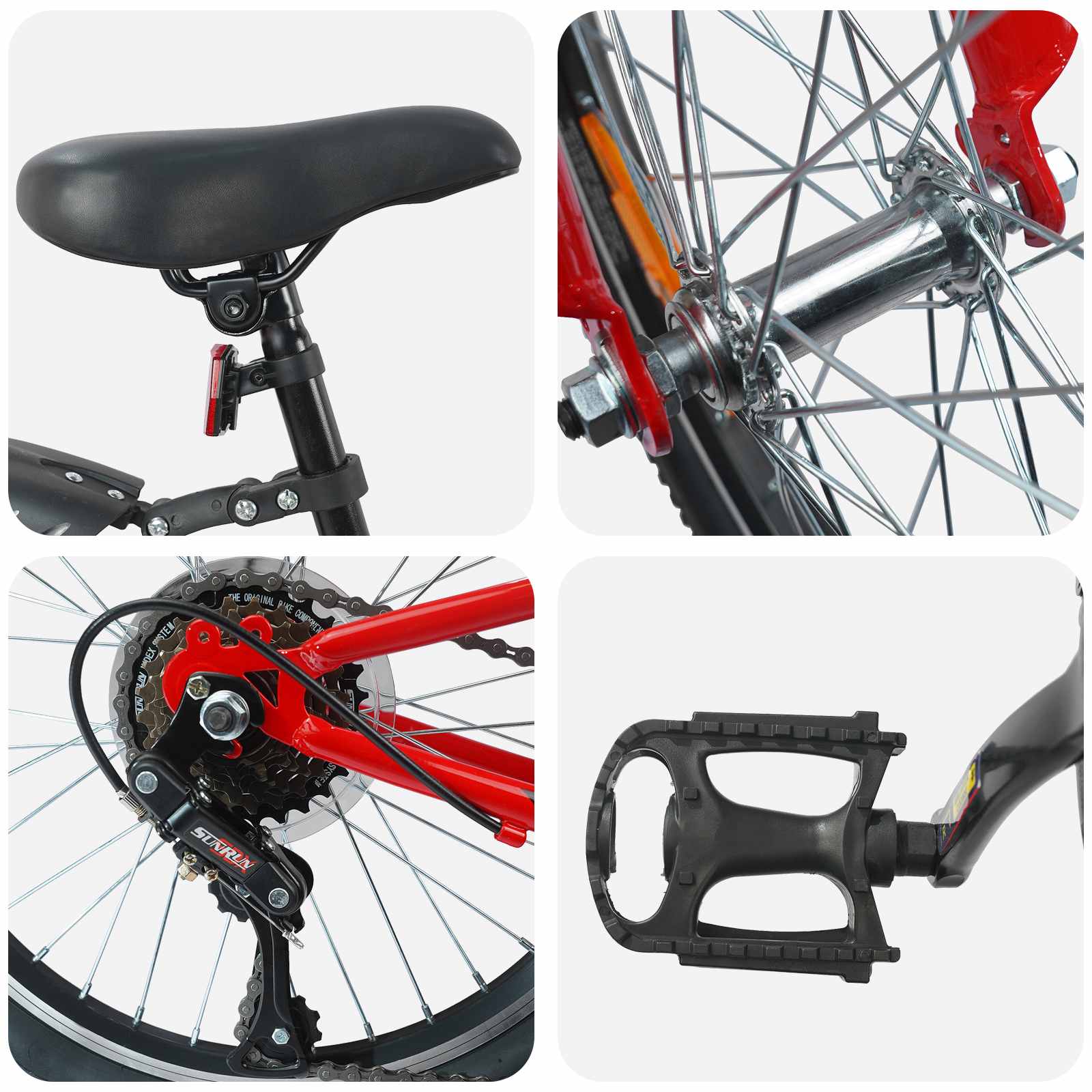 Bicicletta per Bambini 20 Pollici 6-Velocità