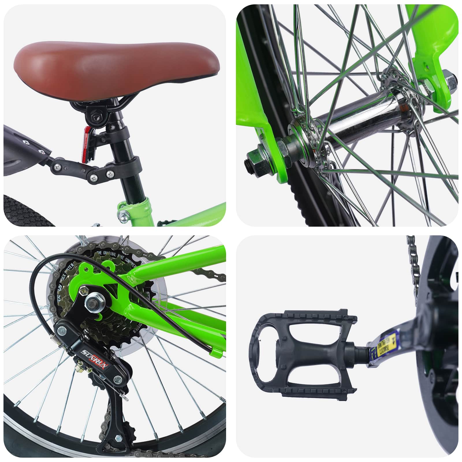 Bicicletta per Bambini 24 Pollici 6-Velocità per 8-12 anni